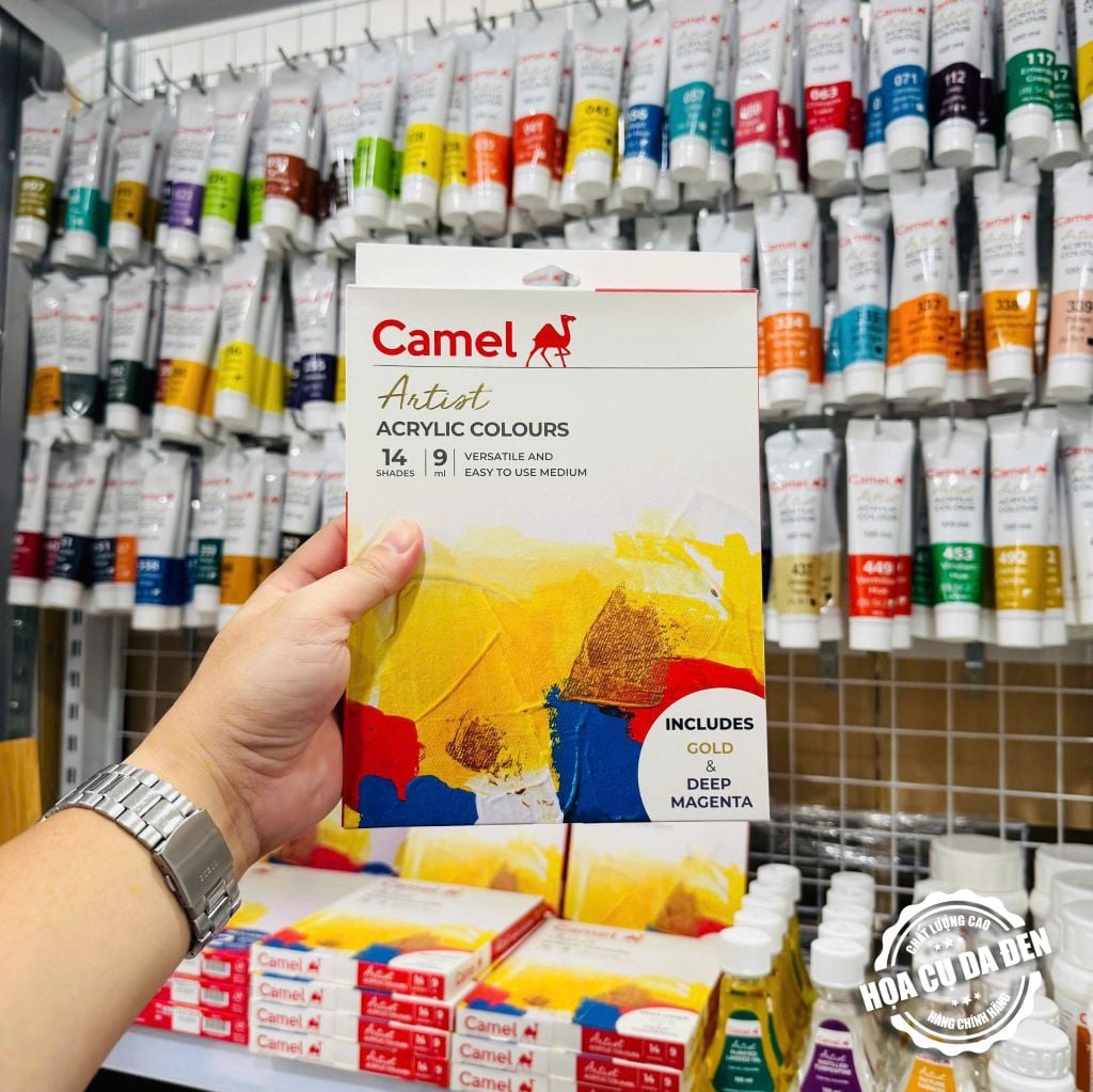 [DA ĐEN] Set 14/24 Màu vẽ Acrylic Camel Artist 9ml của Kokuyo Camlin