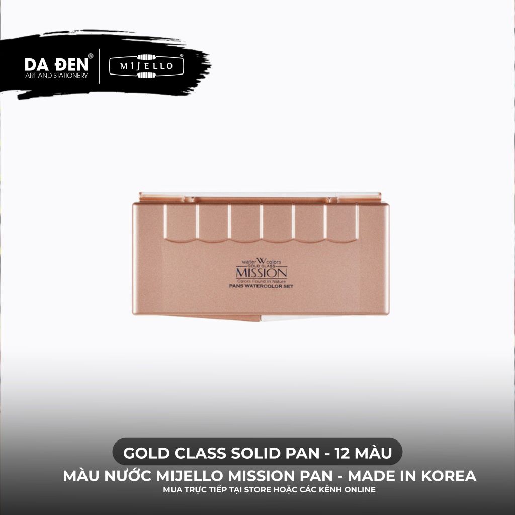 [DA ĐEN] Màu Nước Nén Mijello Mission Pan Watercolor - Dòng Gold Class và Triple Solid