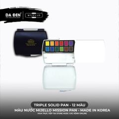 [DA ĐEN] Màu Nước Nén Mijello Mission Pan Watercolor - Dòng Gold Class và Triple Solid