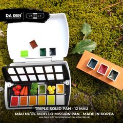 [DA ĐEN] Màu Nước Nén Mijello Mission Pan Watercolor - Dòng Gold Class và Triple Solid