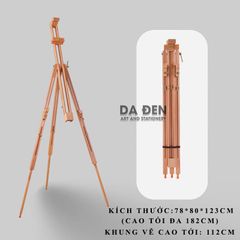 [DA ĐEN] Giá Vẽ Gỗ Sồi Tripod 3 Chân Hosenart (Mã SJ)