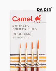 Cọ Vẽ Camel Synthetic Gold Brushes - Set 4 Cọ Tròn