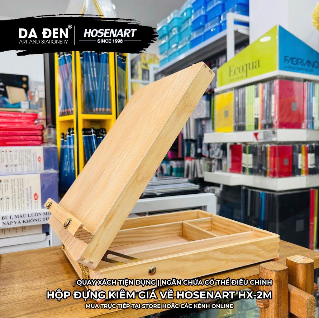 Hộp Đựng Dụng Cụ Vẽ Kiêm Giá Vẽ HosenArt HX-2MS