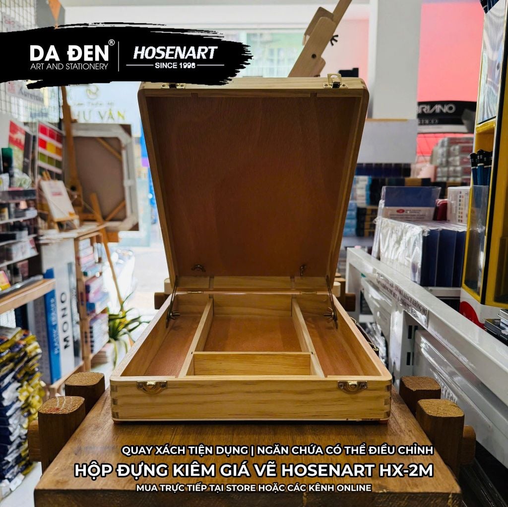Hộp Đựng Dụng Cụ Vẽ Kiêm Giá Vẽ HosenArt HX-2MS