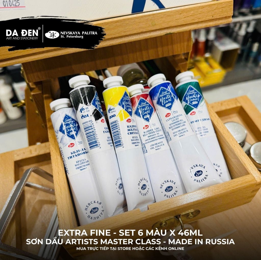 [DA ĐEN] Sơn Dầu Hạng Họa Sĩ Artist Oil Colour của Nga - Master Class Nevskaya Palitra