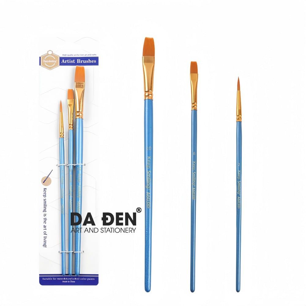 Bộ 3 Cọ Vẽ Giá Rẻ Keep Smiling Cơ Bản