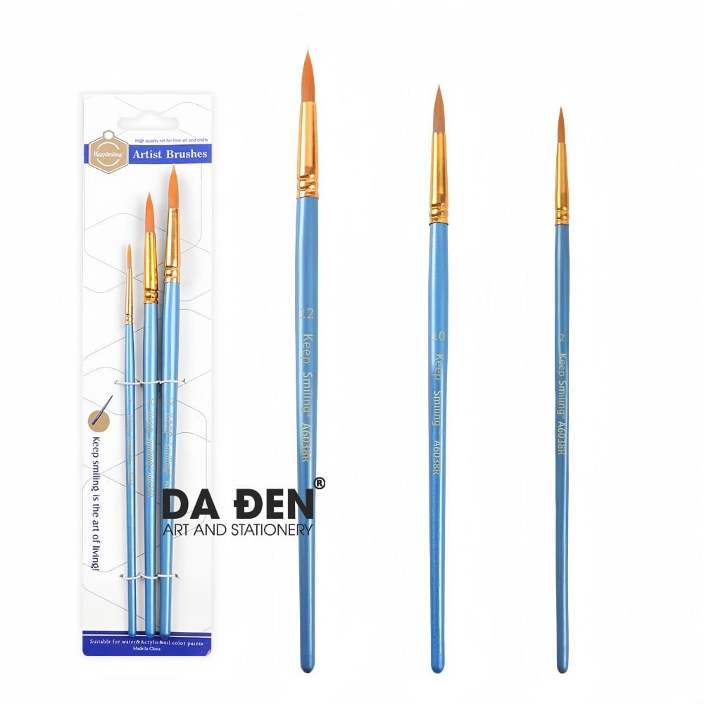 Bộ 3 Cọ Vẽ Giá Rẻ Keep Smiling Cơ Bản