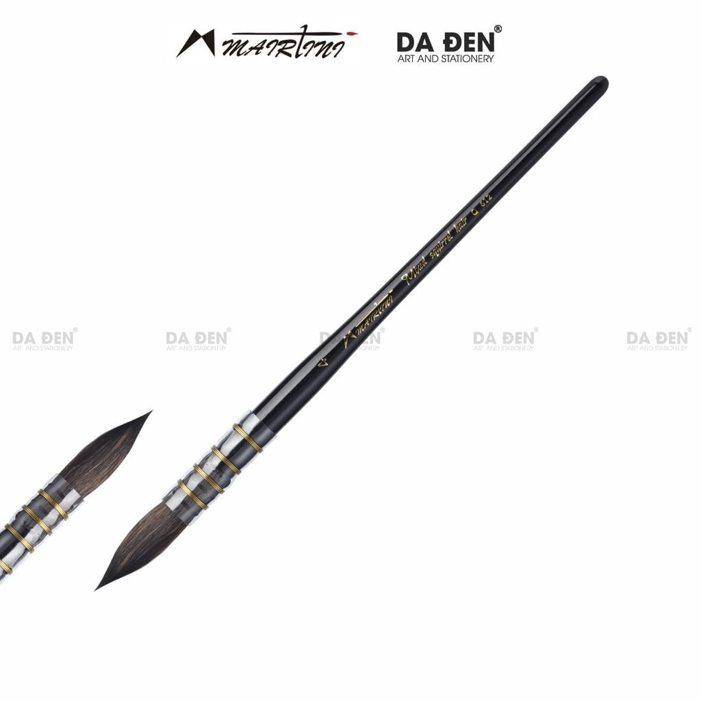 Cọ Mop Mairtini Cao Cấp Dòng 612 (Thân Đen) - Mix Lông Sóc