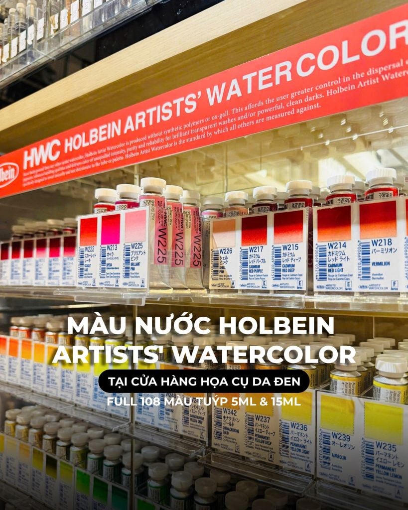 Màu Nước Hoạ Sĩ Holbein Artist 15ml Lẻ Tube