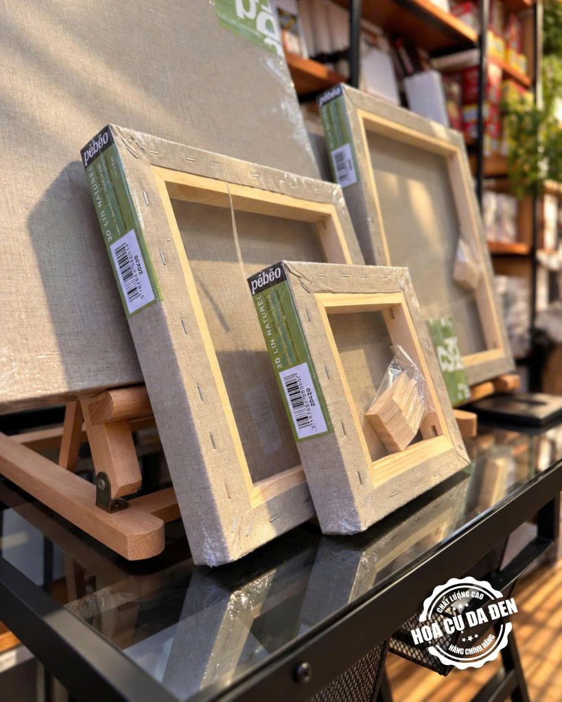 Khung Canvas Linen Cao Cấp Pebeo 3D Linen Naturel