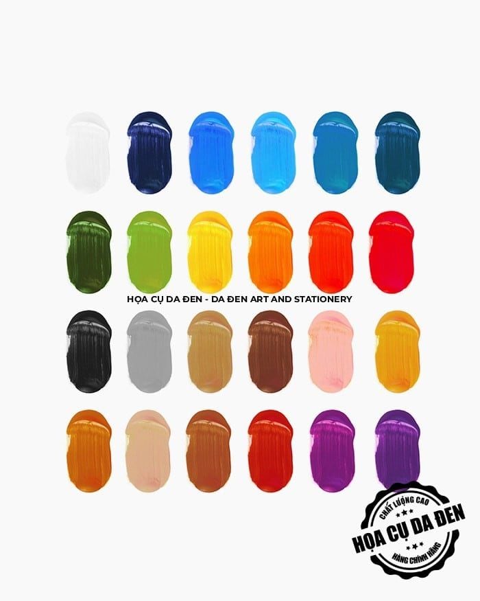 [DA ĐEN] Set 14/24 Màu vẽ Acrylic Camel Artist 9ml của Kokuyo Camlin