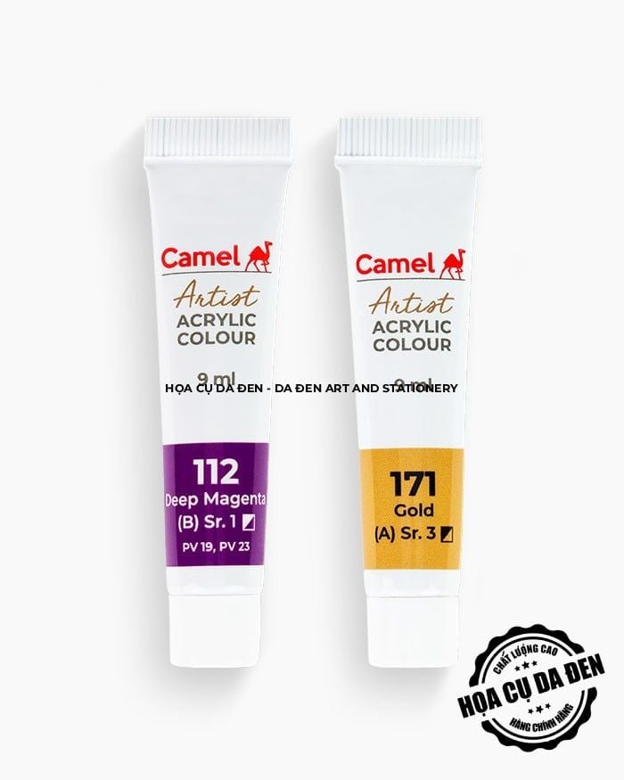 [DA ĐEN] Set 14/24 Màu vẽ Acrylic Camel Artist 9ml của Kokuyo Camlin