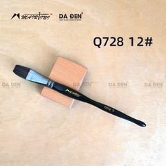 Cọ Vuông Mairtini Cao Cấp Dòng 728 (Thân Đen) - Mix Lông Sóc