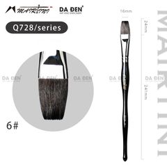 Cọ Vuông Mairtini Cao Cấp Dòng 728 (Thân Đen) - Mix Lông Sóc