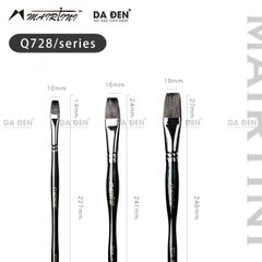 Cọ Vuông Mairtini Cao Cấp Dòng 728 (Thân Đen) - Mix Lông Sóc