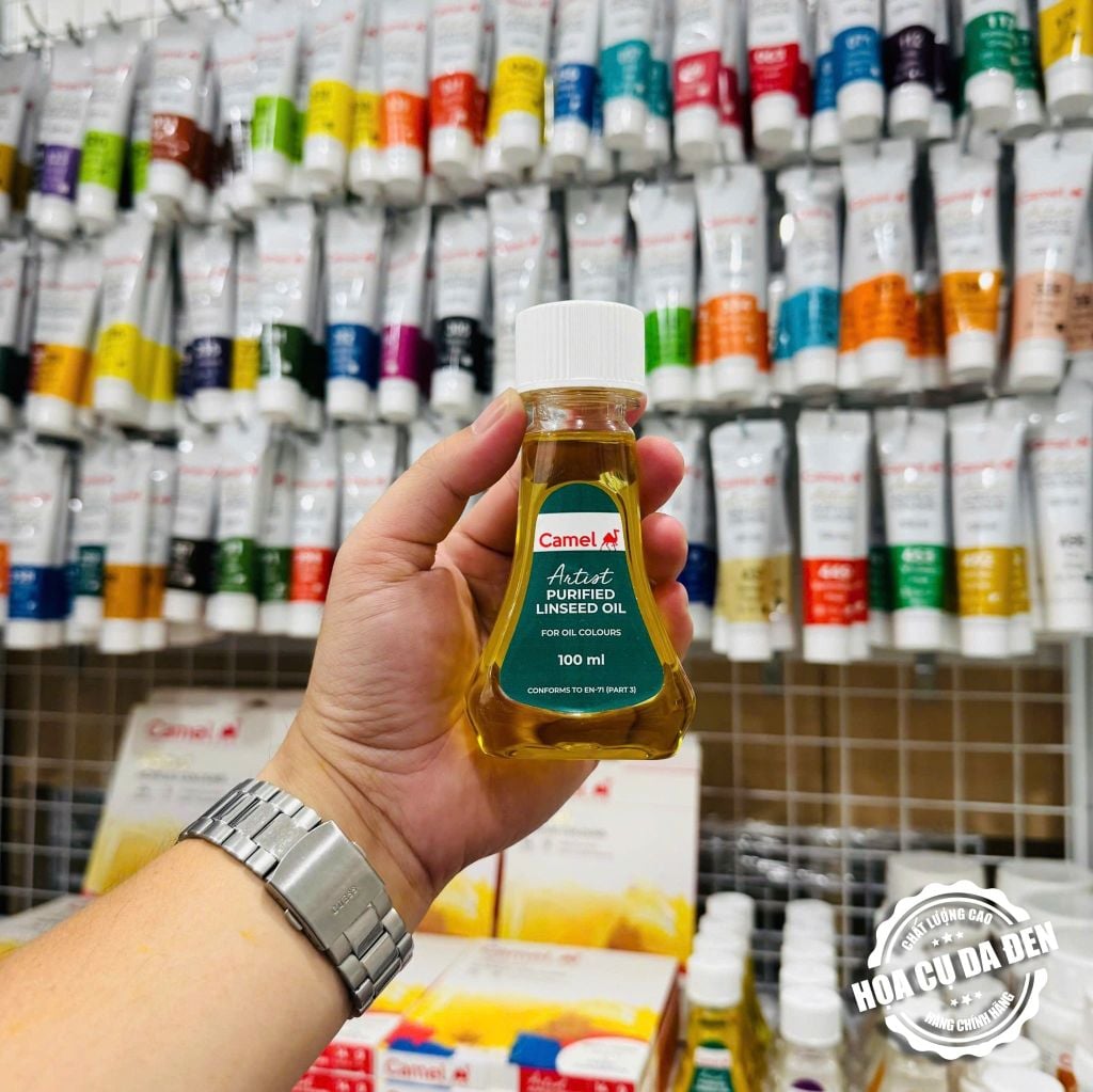 [DA ĐEN] Dầu Lanh Pha Loãng Sơn Dầu Artist Purified Linseed Oil của thương hiệu Camel - Kokuyo Camlin