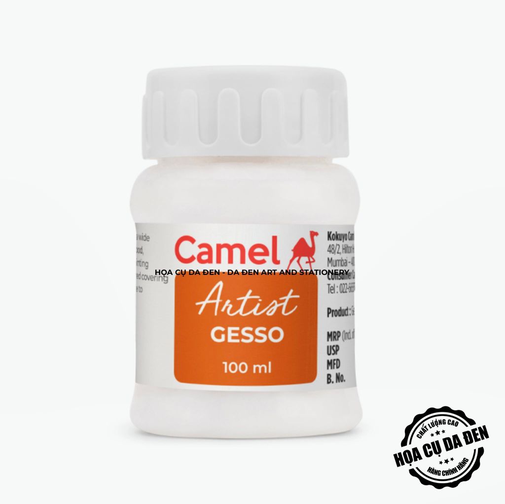 [DA ĐEN] Sơn Lót Đầu Tiên Gesso Artist của thương hiệu Camel - Kokuyo Camlin