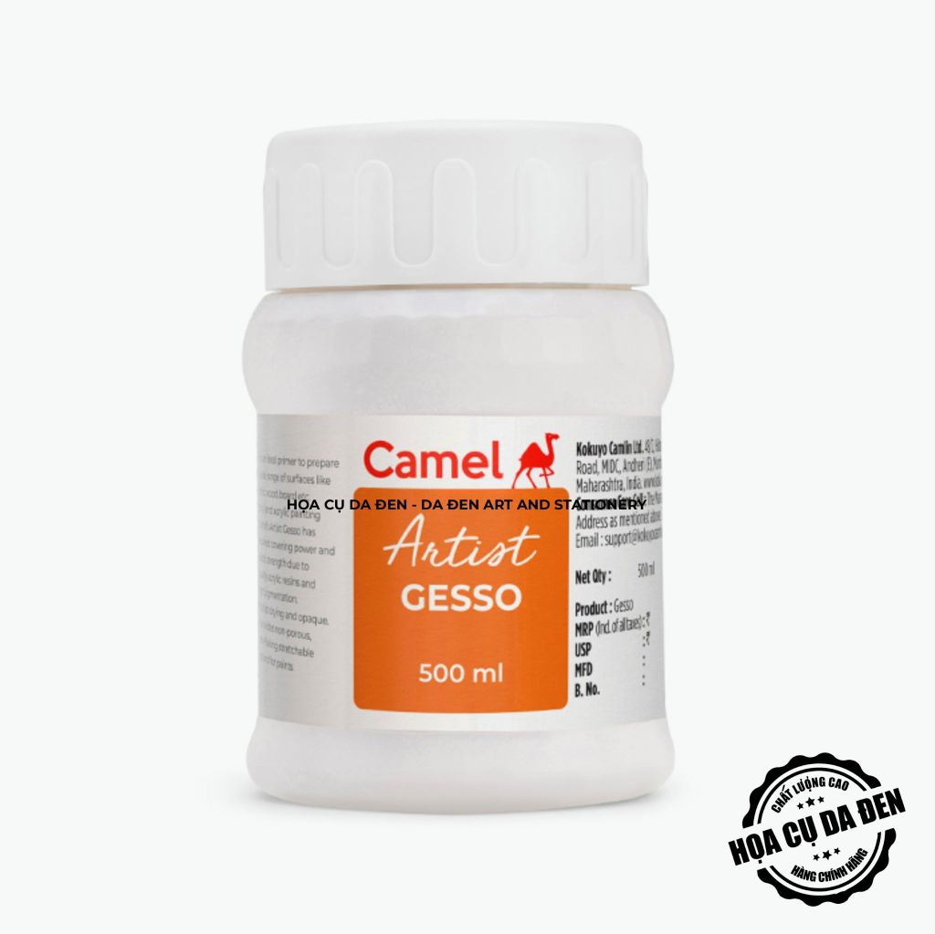 [DA ĐEN] Sơn Lót Đầu Tiên Gesso Artist của thương hiệu Camel - Kokuyo Camlin