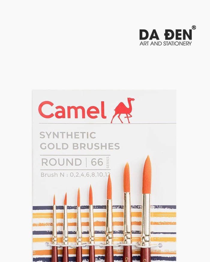 Cọ Vẽ Camel Synthetic Gold Brushes - Set 7 Cọ Tròn
