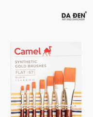 Cọ Vẽ Camel Synthetic Gold Brushes - Set 7 Cọ Vuông