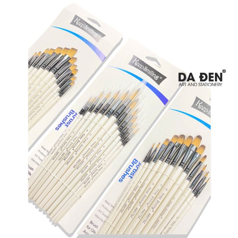 Bộ 12 Cọ Keep Smilling Thân Trắng (A6075)