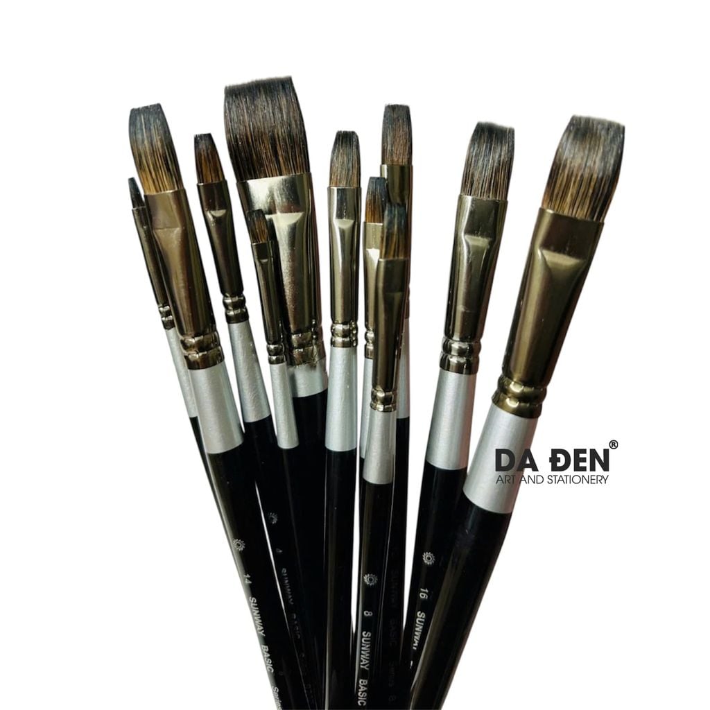 Cọ Vẽ Sunway Đầu Vuông Lông Sóc (B207) Flat