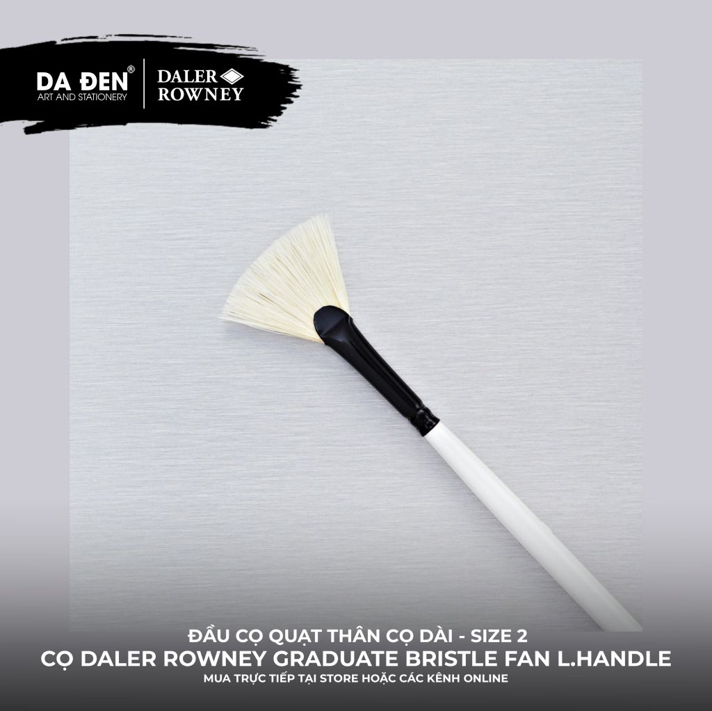 [DA ĐEN] Cọ Quạt Thân Dài Daler Rowney Graduate Long Handle Bristle Fan Brush