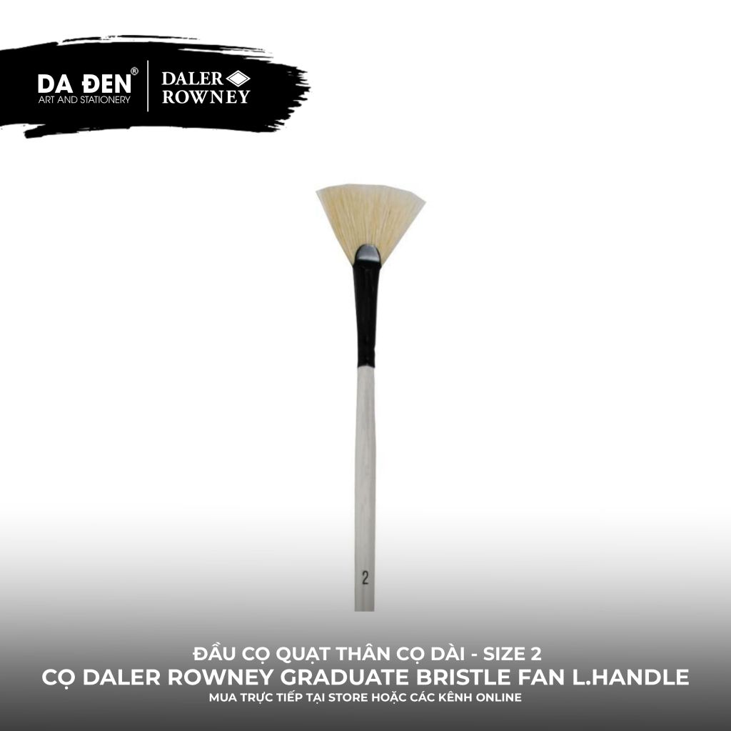 [DA ĐEN] Cọ Quạt Thân Dài Daler Rowney Graduate Long Handle Bristle Fan Brush