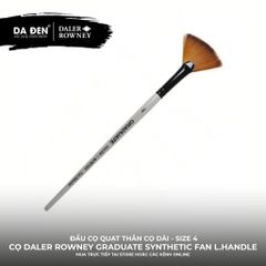 [DA ĐEN] Cọ Quạt Sợi Nylon Thân Dài Daler Rowney Graduate Synthetic Fan Blender Brush Size 4