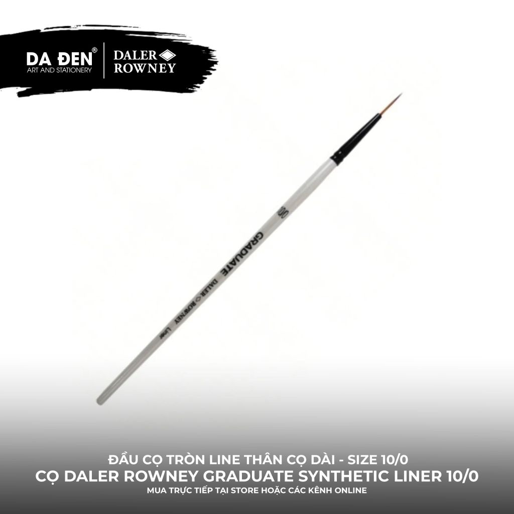 [DA ĐEN] Cọ Đi Nét Line Thân Dài Daler Rowney Graduate Synthetic Liner Brush Size 10/0