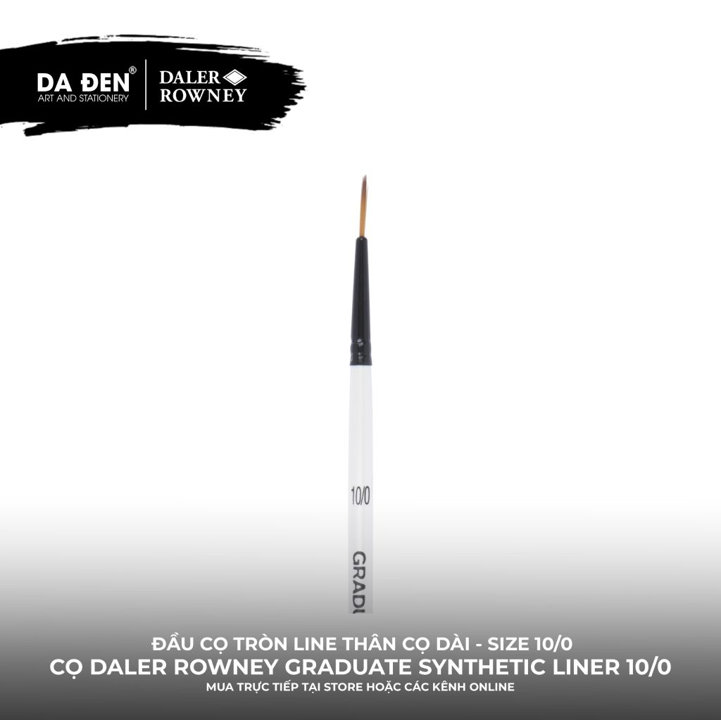 [DA ĐEN] Cọ Đi Nét Line Thân Dài Daler Rowney Graduate Synthetic Liner Brush Size 10/0