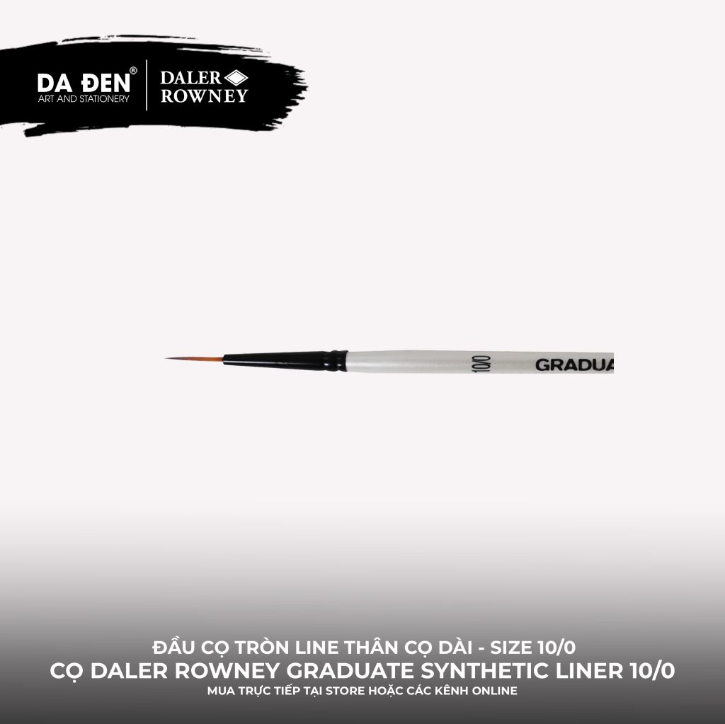 [DA ĐEN] Cọ Đi Nét Line Thân Dài Daler Rowney Graduate Synthetic Liner Brush Size 10/0
