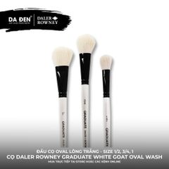 [DA ĐEN] Cọ Oval Tròn To Thân Dài Daler Rowney Graduate White Goat Oval Wash Brush