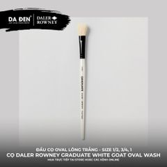 [DA ĐEN] Cọ Oval Tròn To Thân Dài Daler Rowney Graduate White Goat Oval Wash Brush