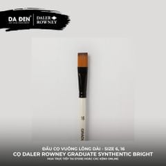[DA ĐEN] Cọ Vuông Lông Dài Daler Rowney Graduate Long Handle Synthetic Bright Brush