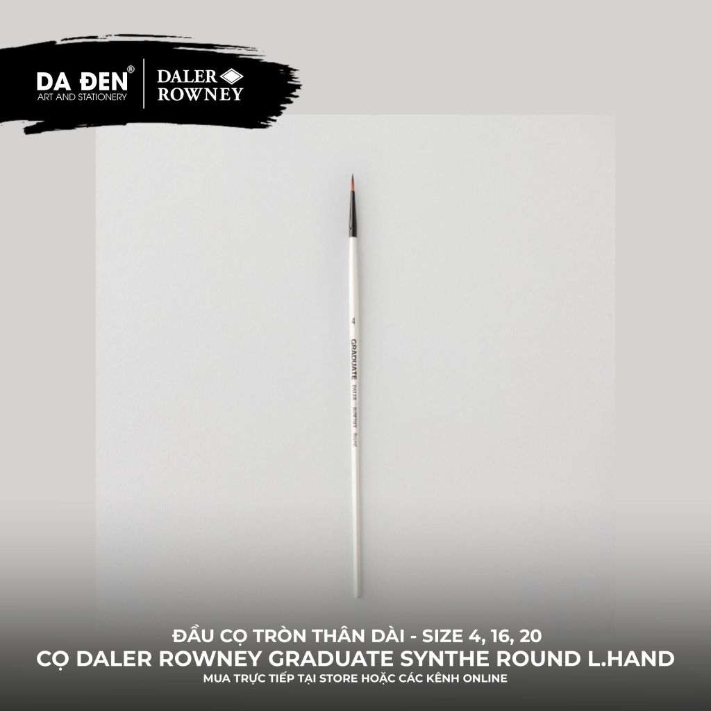 [DA ĐEN] Cọ Tròn Thân Dài Daler Rowney Graduate Long Handle Synthetic Round Brush