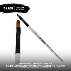 [DA ĐEN] Cọ Oval Thân Dài Daler Rowney Graduate Synthetic Filbert Brush