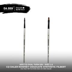 [DA ĐEN] Cọ Oval Thân Dài Daler Rowney Graduate Synthetic Filbert Brush