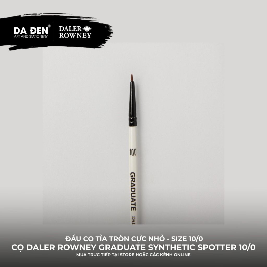 [DA ĐEN] Cọ Tỉa Tròn Cực Nhỏ Daler Rowney Graduate Synthetic Spotter Brush Size 10/0
