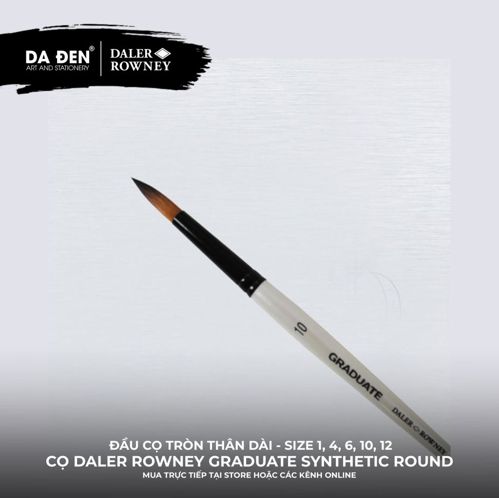 [DA ĐEN] Cọ Tròn Daler Rowney Graduate Synthetic Round Brush
