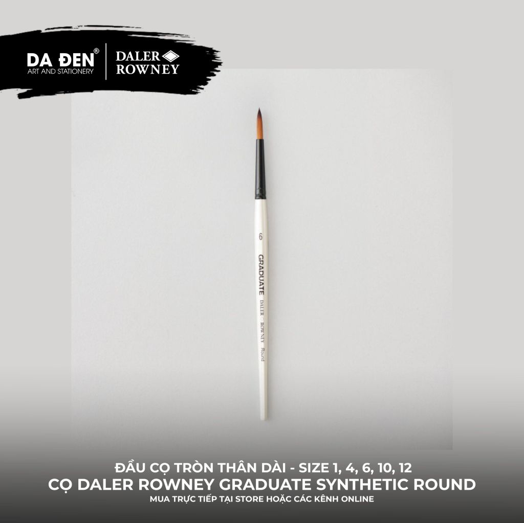 [DA ĐEN] Cọ Tròn Daler Rowney Graduate Synthetic Round Brush