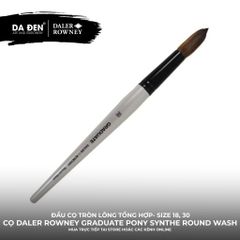 [DA ĐEN] Cọ Tròn Lông Tổng Hợp Daler Rowney Graduate Pony and Synthetic Round Wash Short Handle Brush