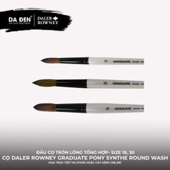 [DA ĐEN] Cọ Tròn Lông Tổng Hợp Daler Rowney Graduate Pony and Synthetic Round Wash Short Handle Brush