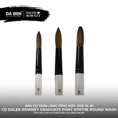 [DA ĐEN] Cọ Tròn Lông Tổng Hợp Daler Rowney Graduate Pony and Synthetic Round Wash Short Handle Brush