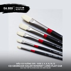 [DA ĐEN] Cọ Sơn Dầu Lông Heo Vuông Dài Daler Rowney Georgian Long Flat G48 Cao Cấp