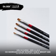 [DA ĐEN] Cọ Sơn Dầu Lông Chồn Đầu Vuông Daler Rowney Georgian Sable Bright G60 Cao Cấp