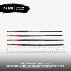 [DA ĐEN] Cọ Sơn Dầu Lông Chồn Đầu Vuông Daler Rowney Georgian Sable Bright G60 Cao Cấp