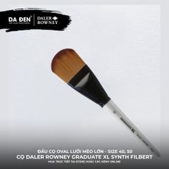 [DA ĐEN] Cọ Bản Oval Daler Rowney Graduate XL Extra Large Soft Synthetic Filbert Brush Cực Lớn