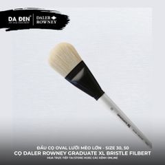 [DA ĐEN] Cọ Bản Oval Daler Rowney Graduate XL Extra Large White Bristle Filbert Brush Cực Lớn
