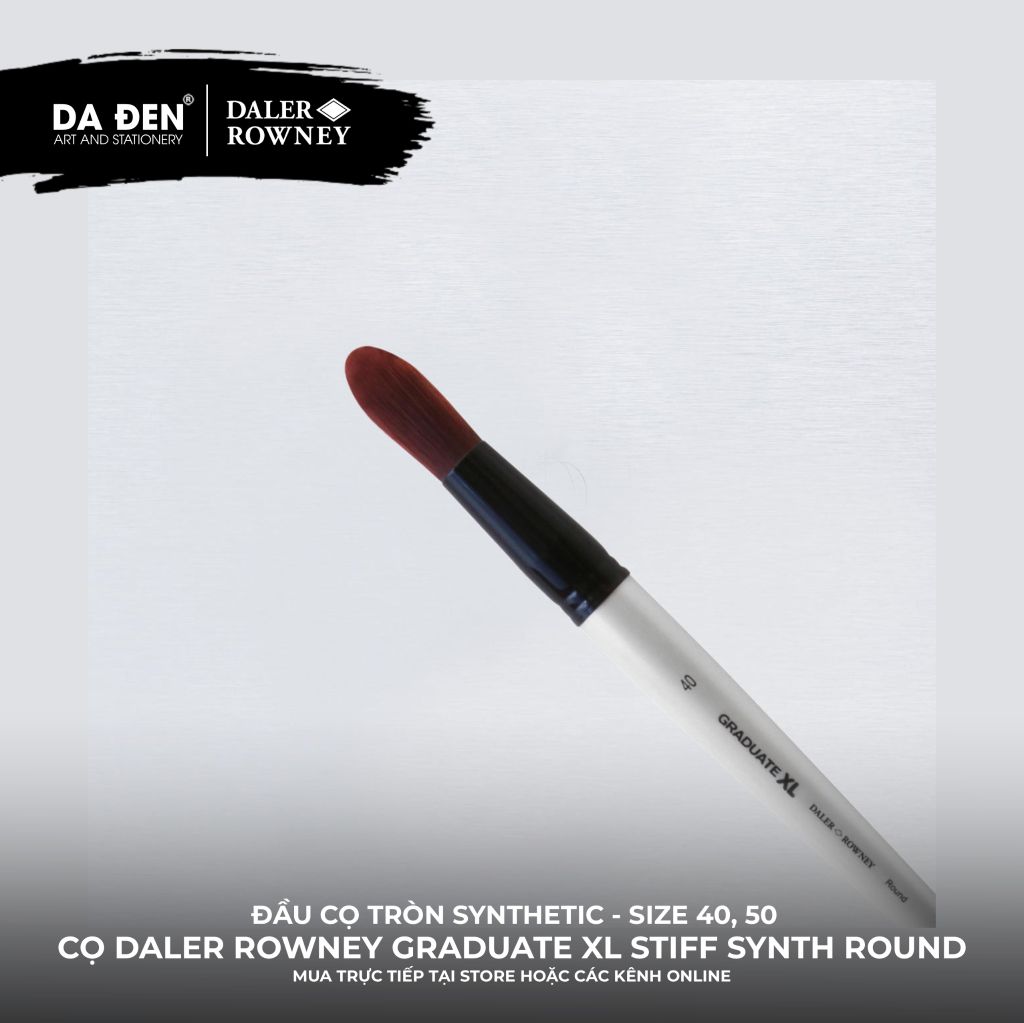[DA ĐEN] Cọ Tròn Daler Rowney Graduate XL Stiff Synthetic Round Cực Lớn